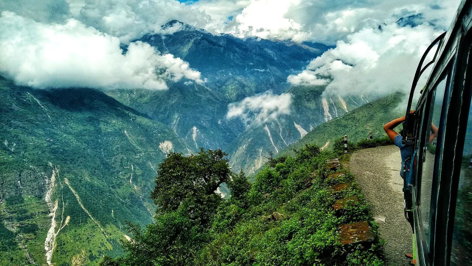 The Pasang Lhamu Highway on the approach to Dhunche in Rasuwa district.
